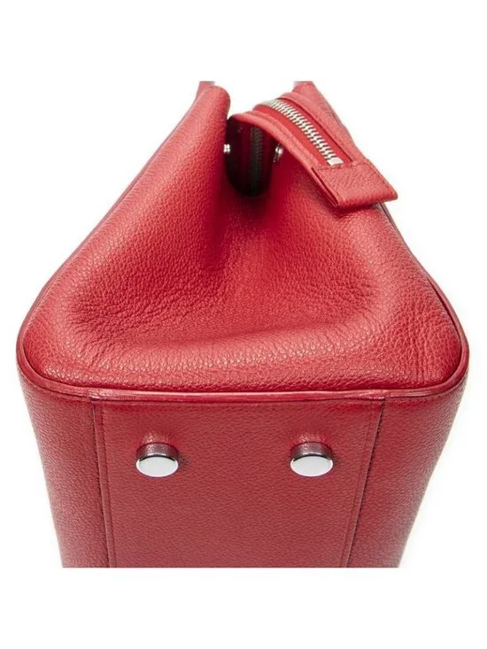 Saint Laurent Yves Small Cabas Rive Gauche Red Grain Calfskin Leather Messenger - Picture 8 of 10